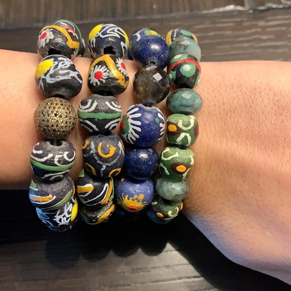 Stack of Colorful Beaded Bracelets - Picture 1 of 5